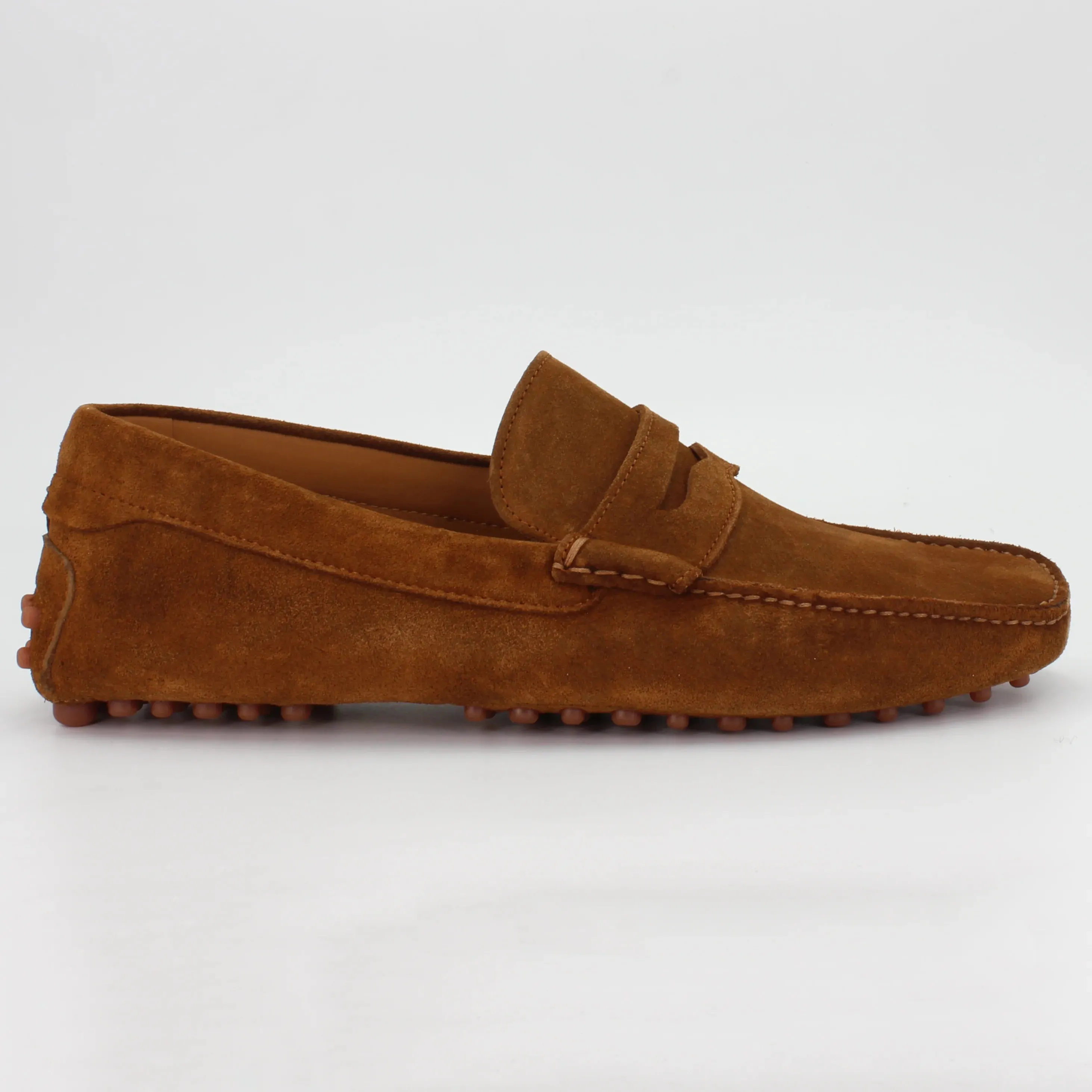 Men's Driver in Calf Leather Suede Snuff Dark Tan (CONU0460002)