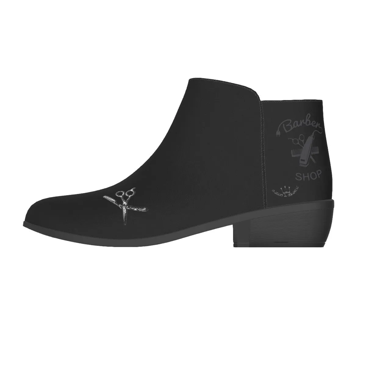 Men's Fashion Boots barber, themed, print 9