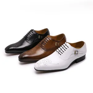 Men's Leather Carved Brogue Oxford Shoes
