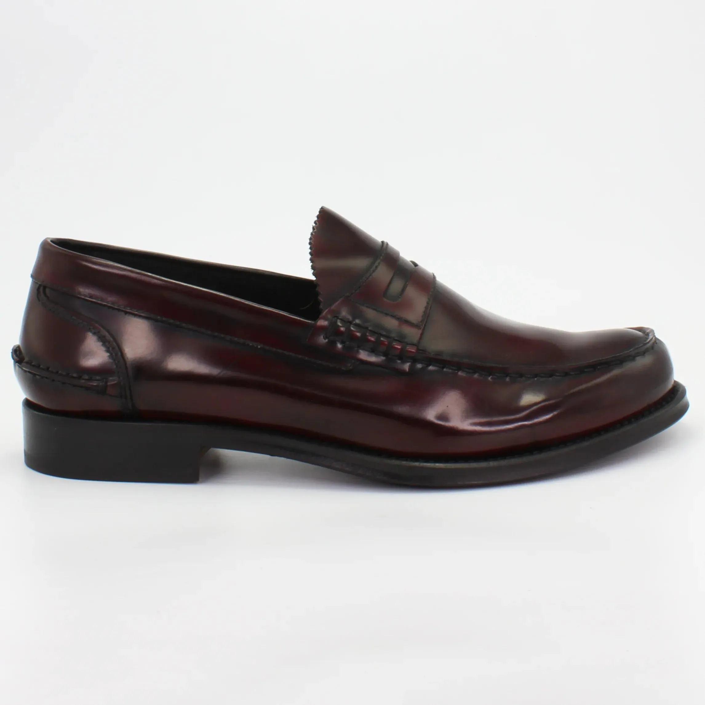 Men's Penny Moccasin in calf leather Bordeaux (BRU8826)