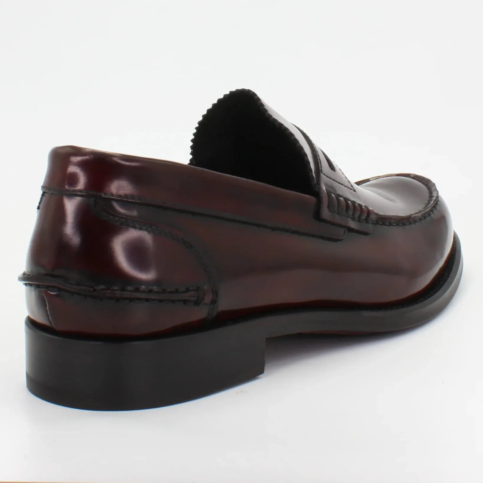 Men's Penny Moccasin in calf leather Bordeaux (BRU8826)