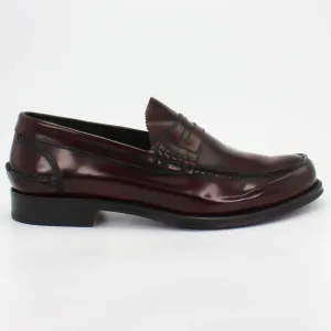 Men's Penny Moccasin in calf leather Bordeaux (BRU8826)