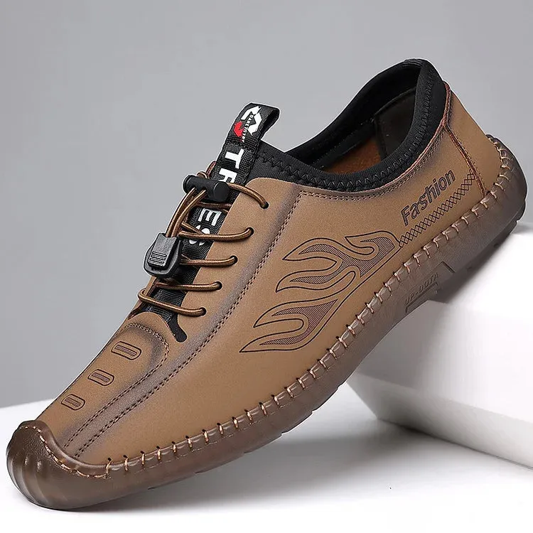 Men's sandals Summer soft leather breathable shoes