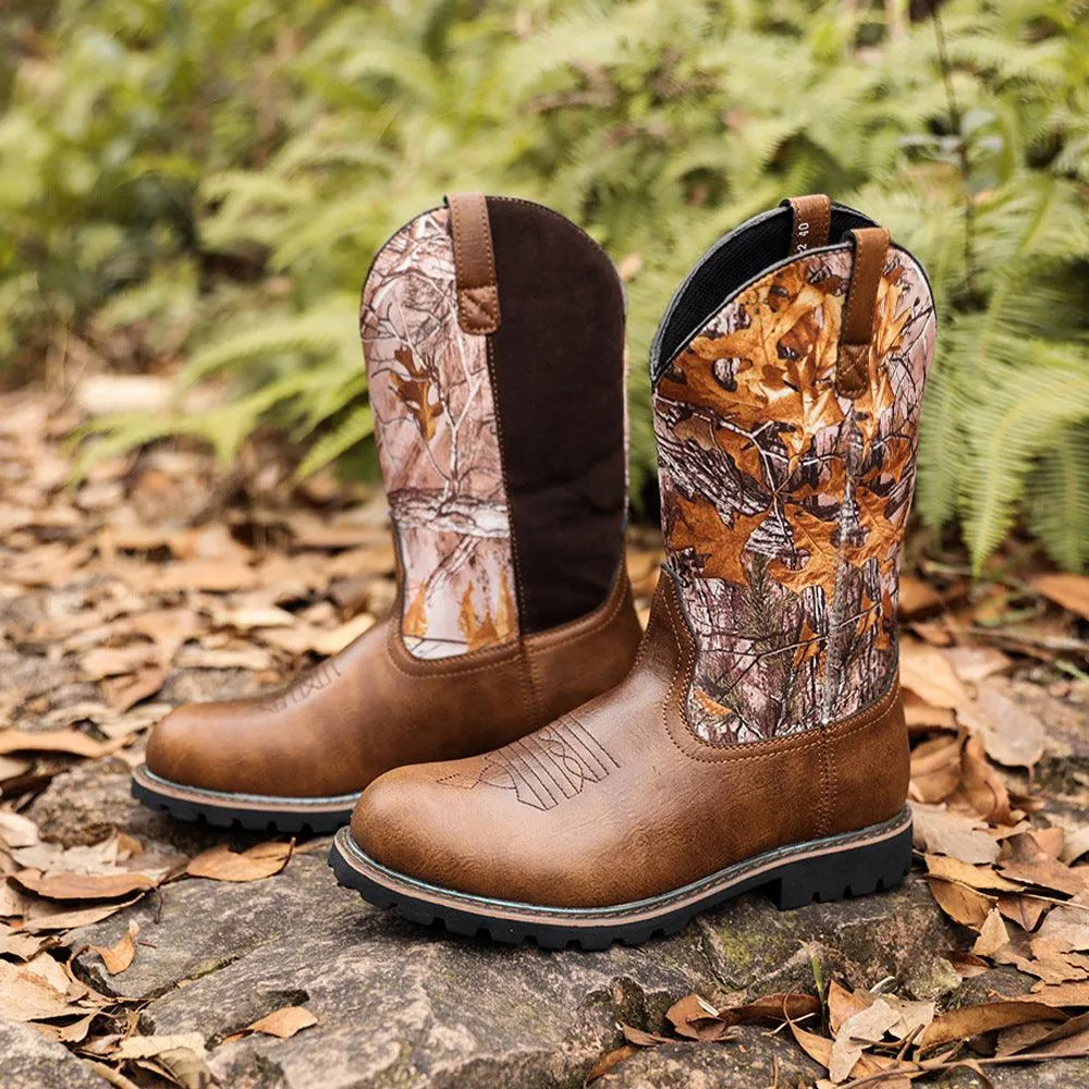 Men's Vintage Western Embroidered Cowboy Boots
