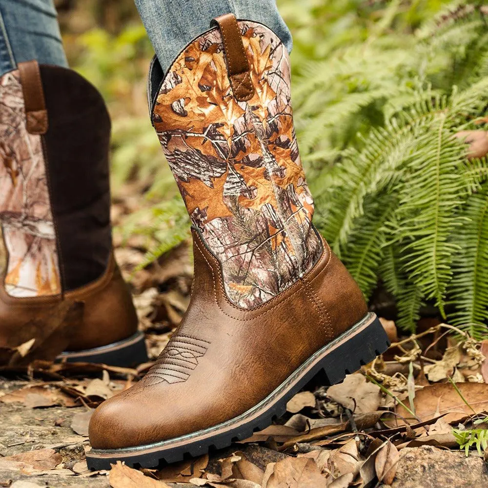 Men's Vintage Western Embroidered Cowboy Boots