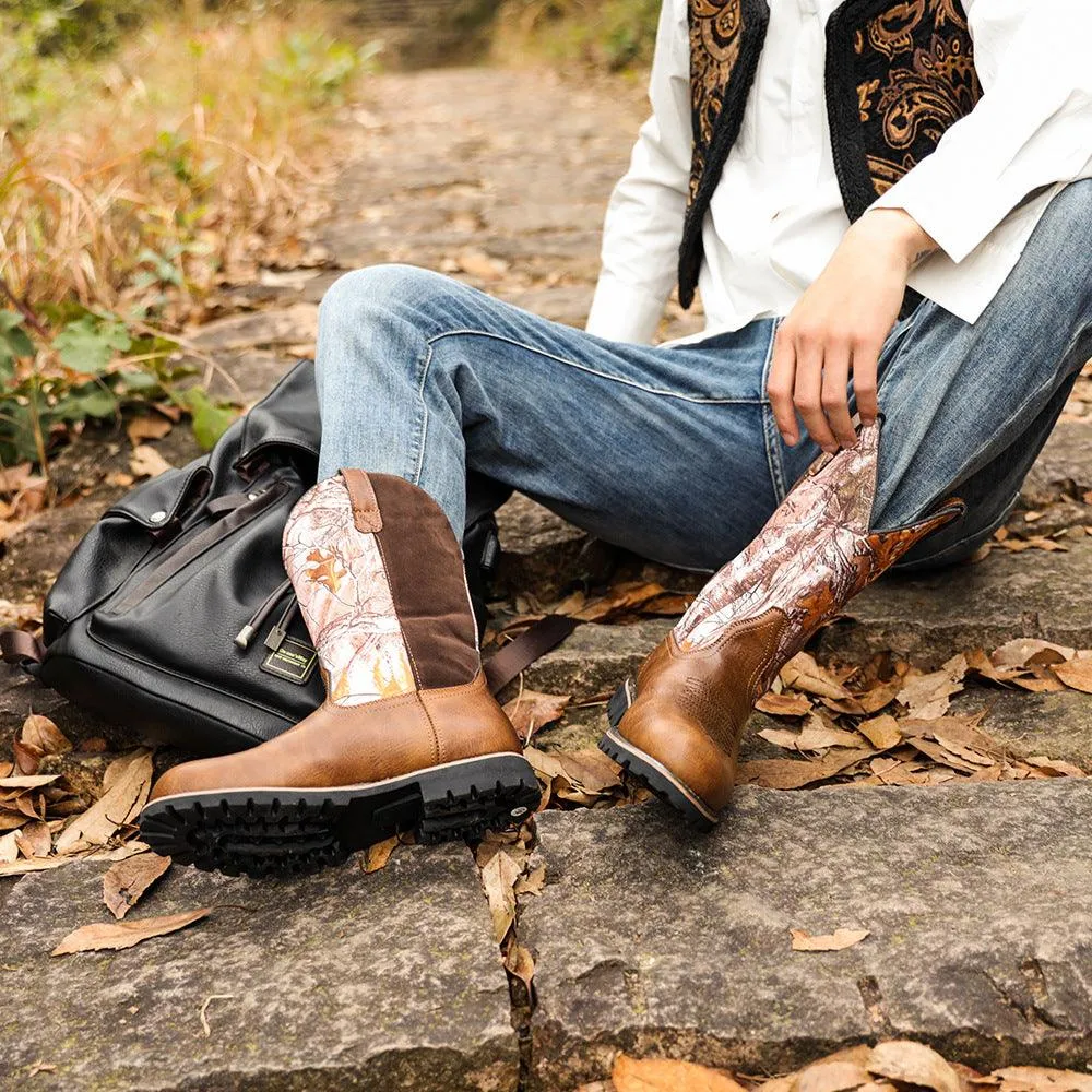 Men's Vintage Western Embroidered Cowboy Boots