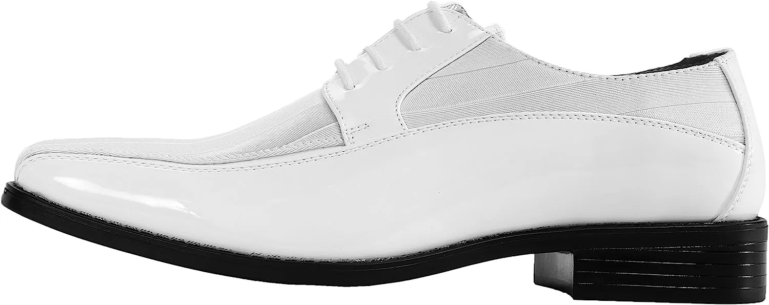 Men's White Formal Oxford Style Dress Shoes