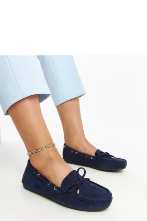 Navy Blue Suede Moccasin