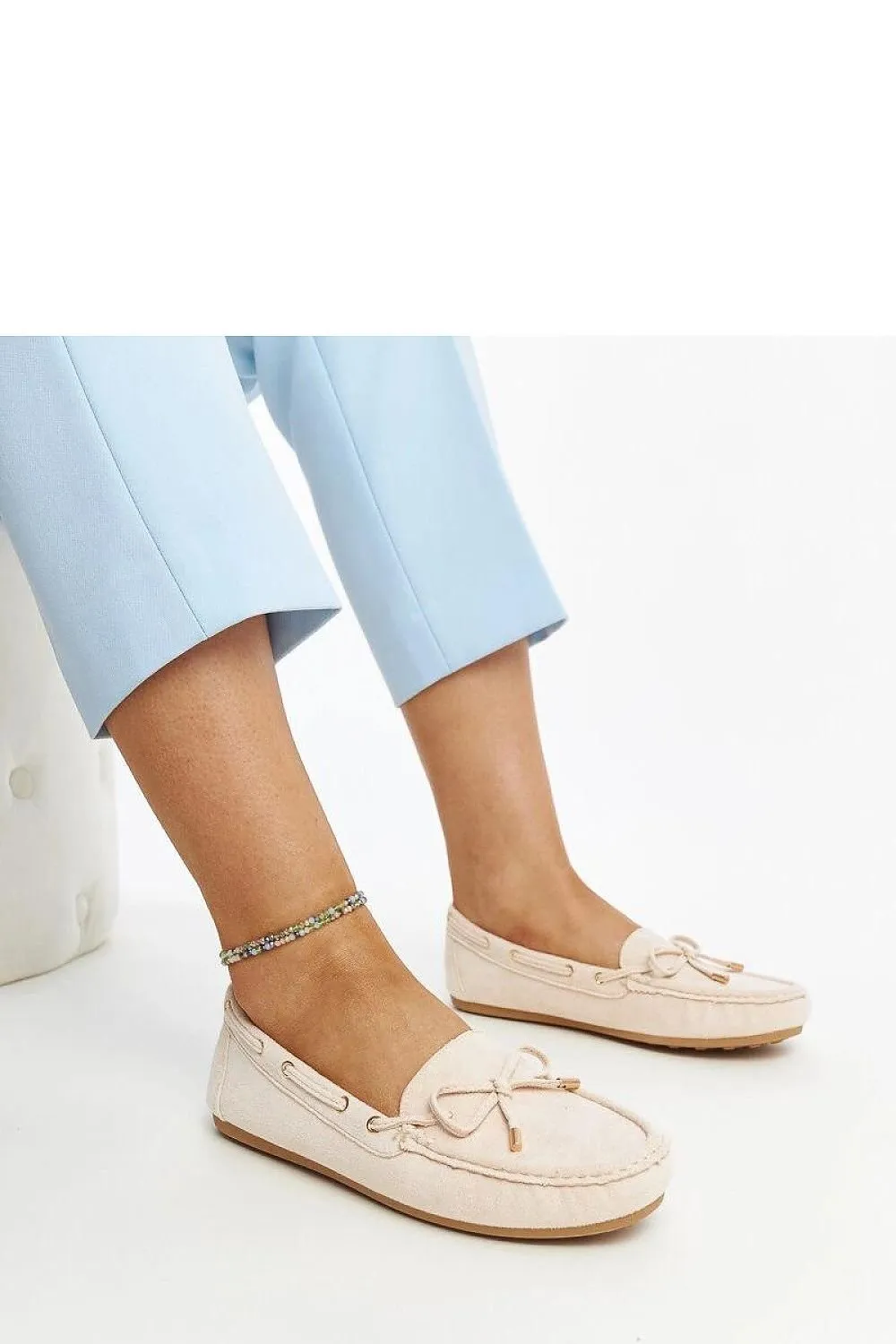 Navy Blue Suede Moccasin