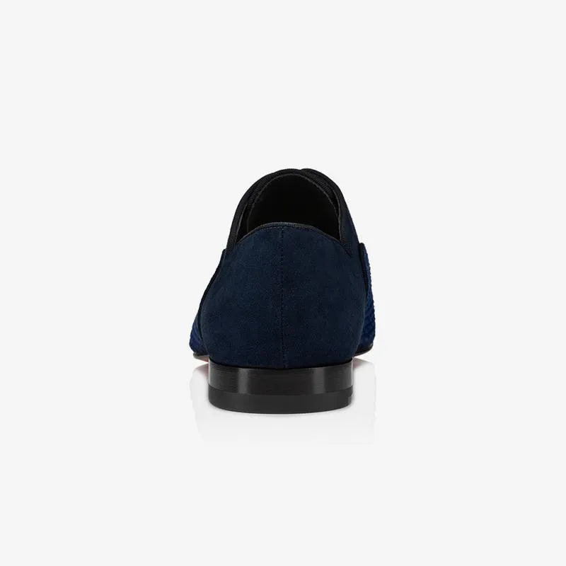 Navy Blue Suede Patent Leather