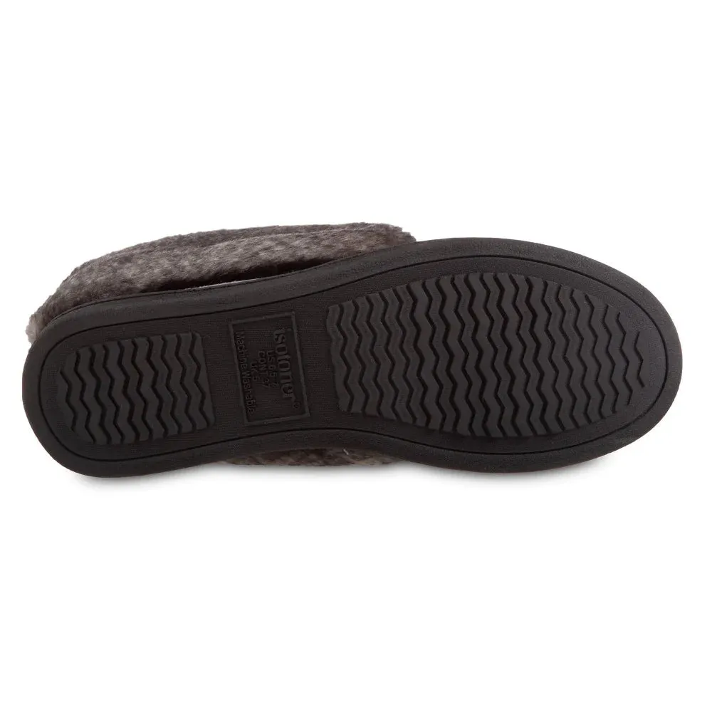 New with tags! Isotoner Women's Microsuede Nelly Moc Bootie Slippers in Grey, Sz XL 9.5-10
