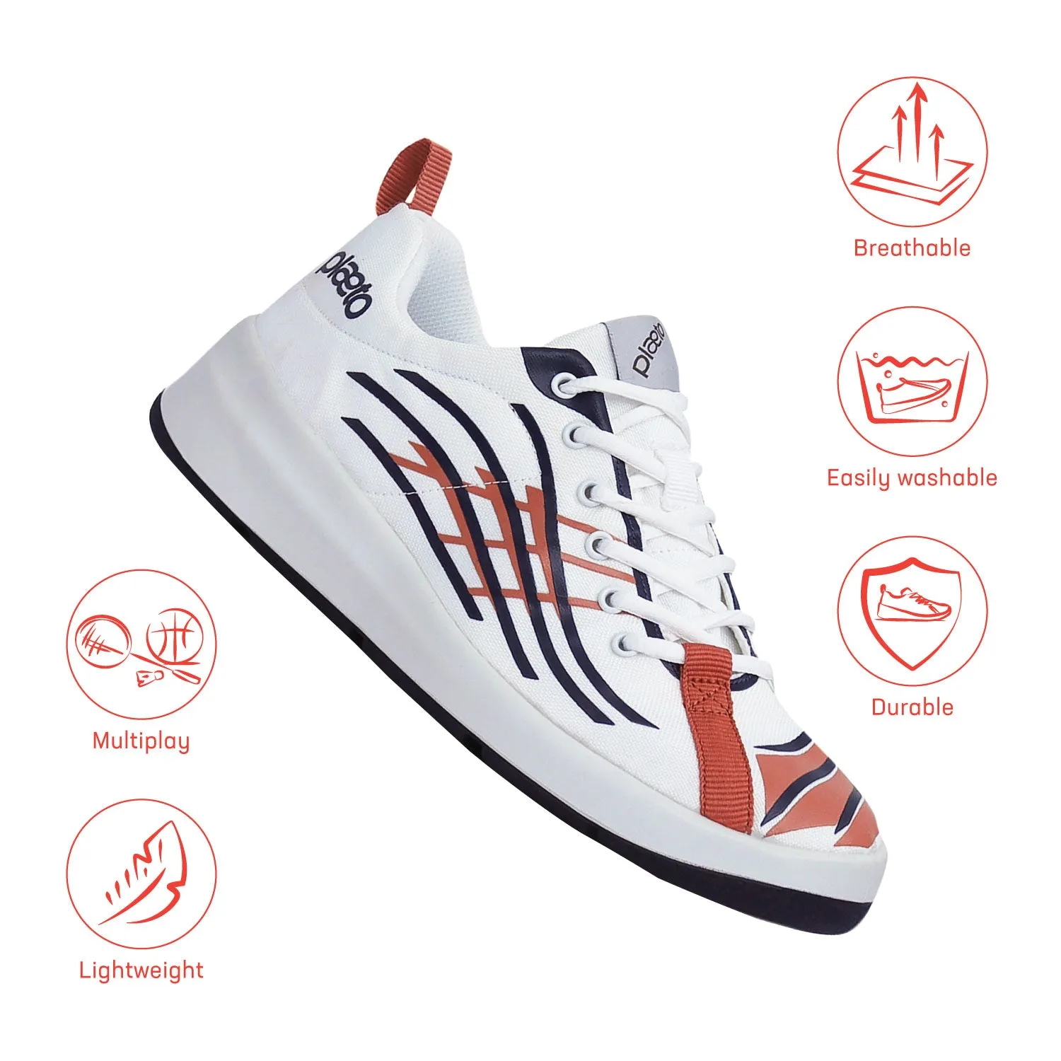 Nova Men's Sports Shoes - White / Navy Blue