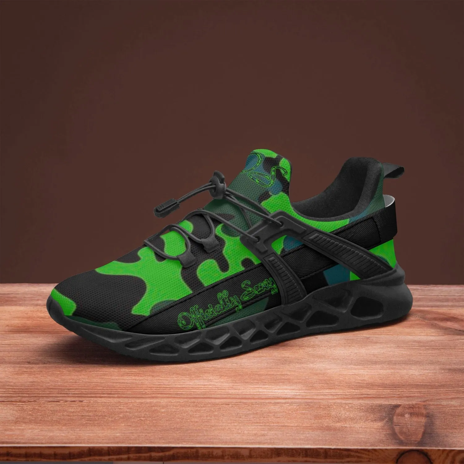 Officially Sexy Green Army Camouflage Collection Mesh Running Shoes