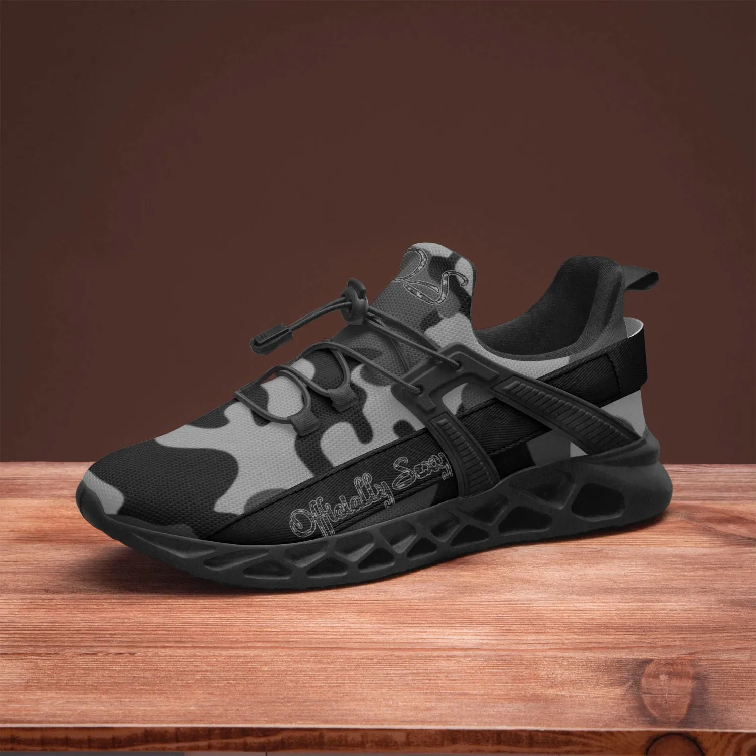 Officially Sexy Grey Army Camouflage Collection Mesh Running Shoes