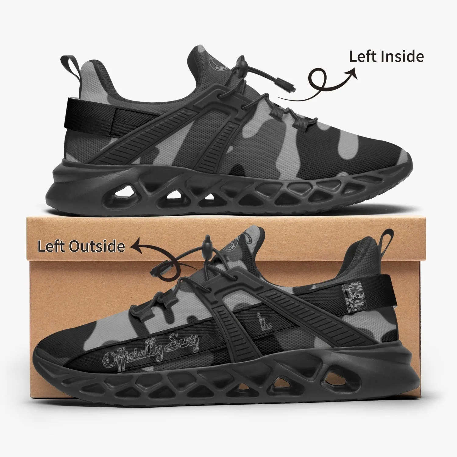 Officially Sexy Grey Army Camouflage Collection Mesh Running Shoes