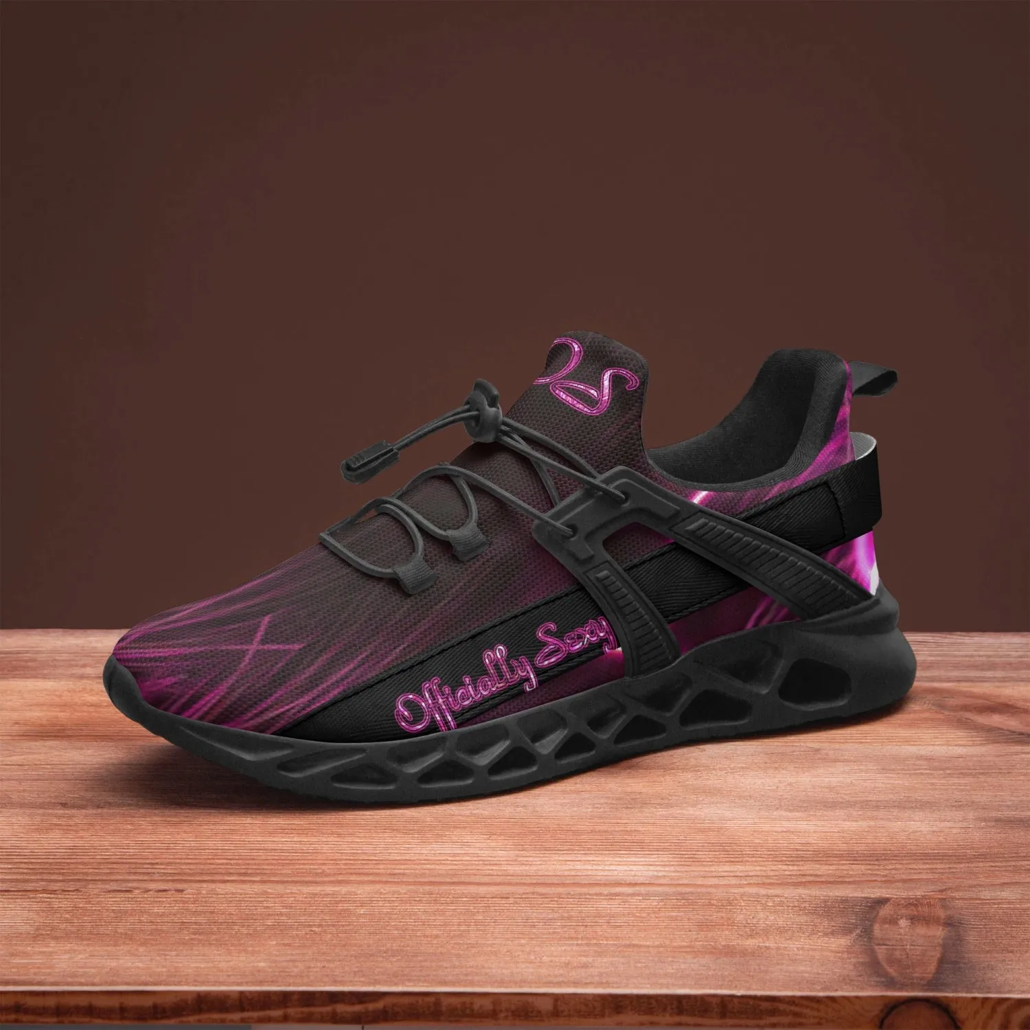 Officially Sexy Pink Laser Hearts Collection Mesh Running Shoes