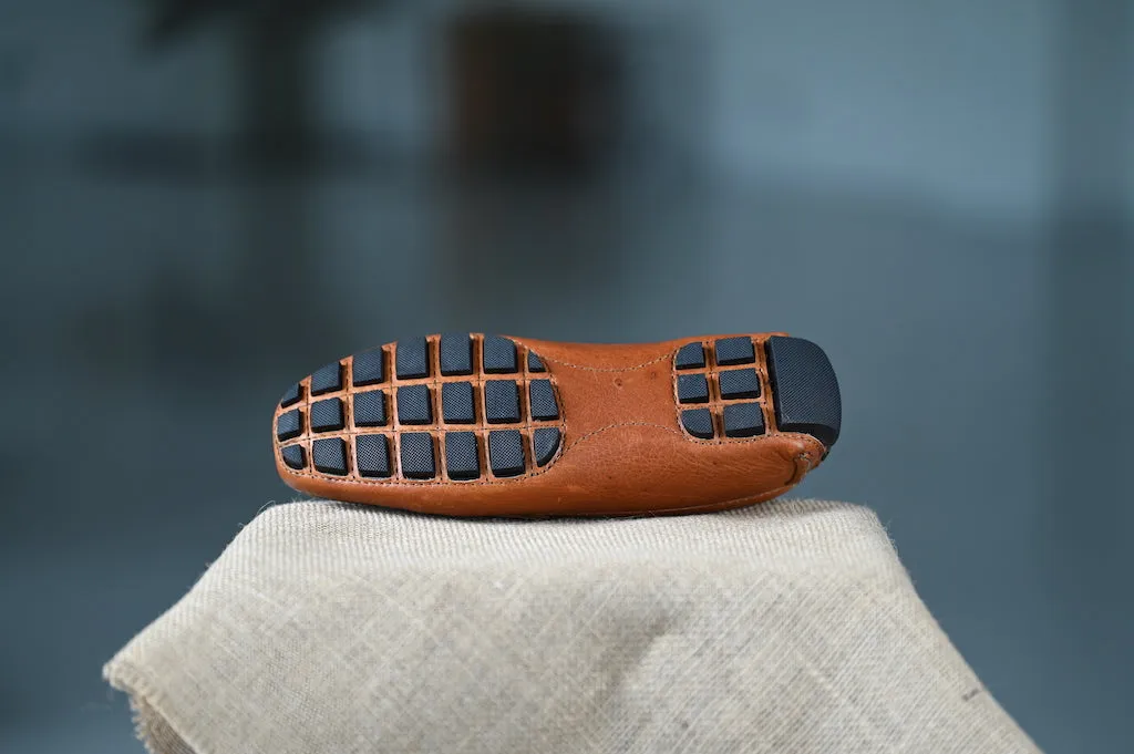 OS - CNS D207 Emboss Brown Moccasins