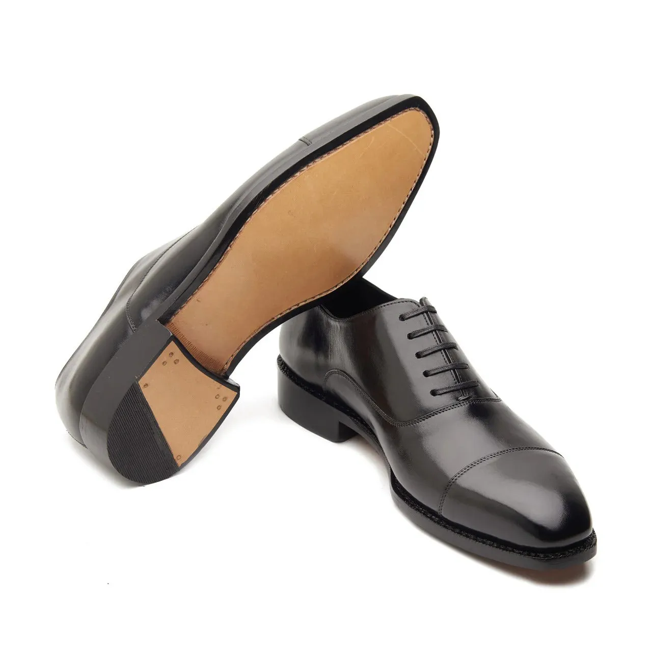 Oscar Cap-toe Oxford - Black Hand Welted