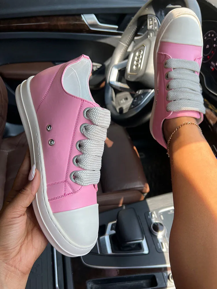 PU Low Top Sneakers