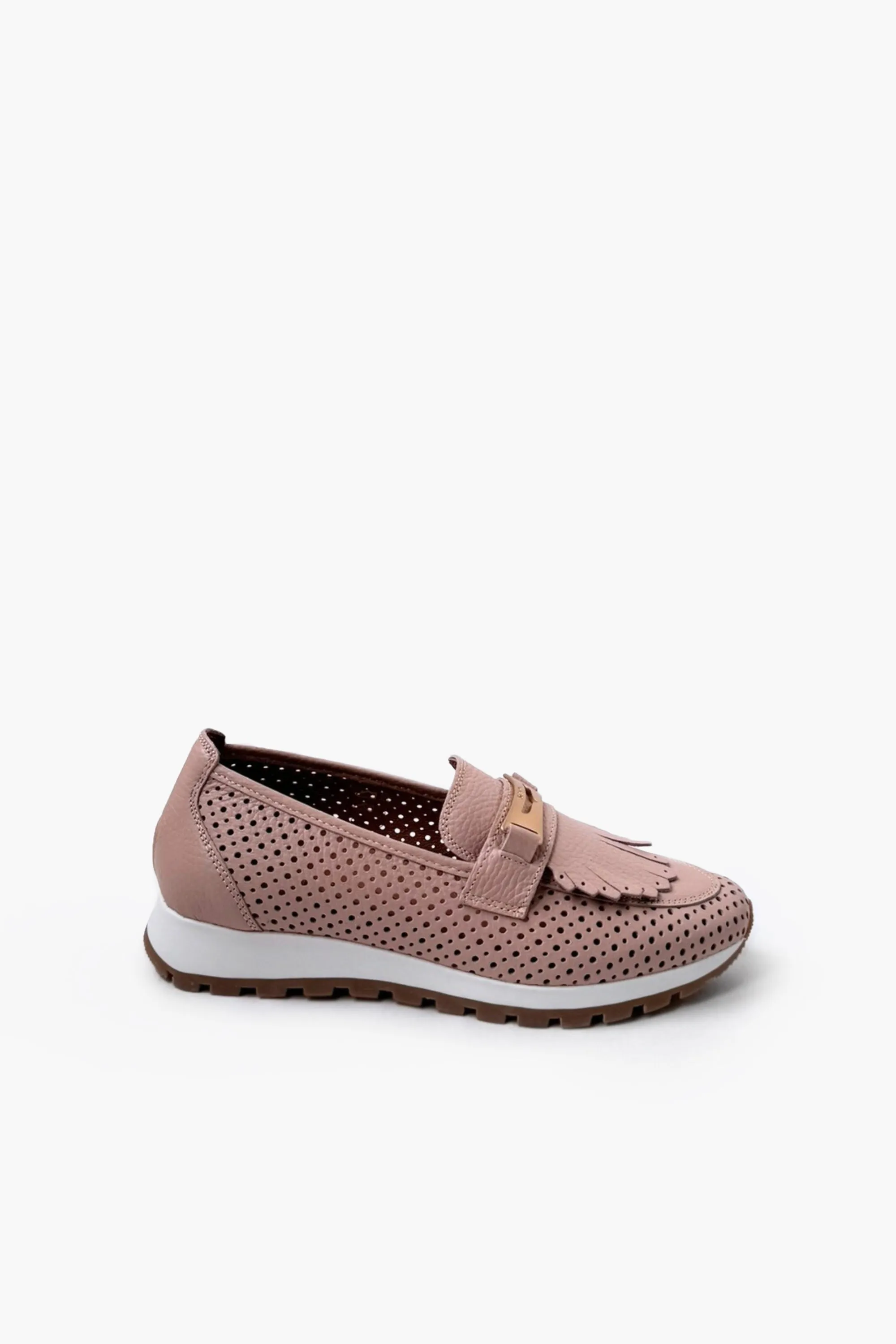 PUNCTURED LEATHER MOCCASINS