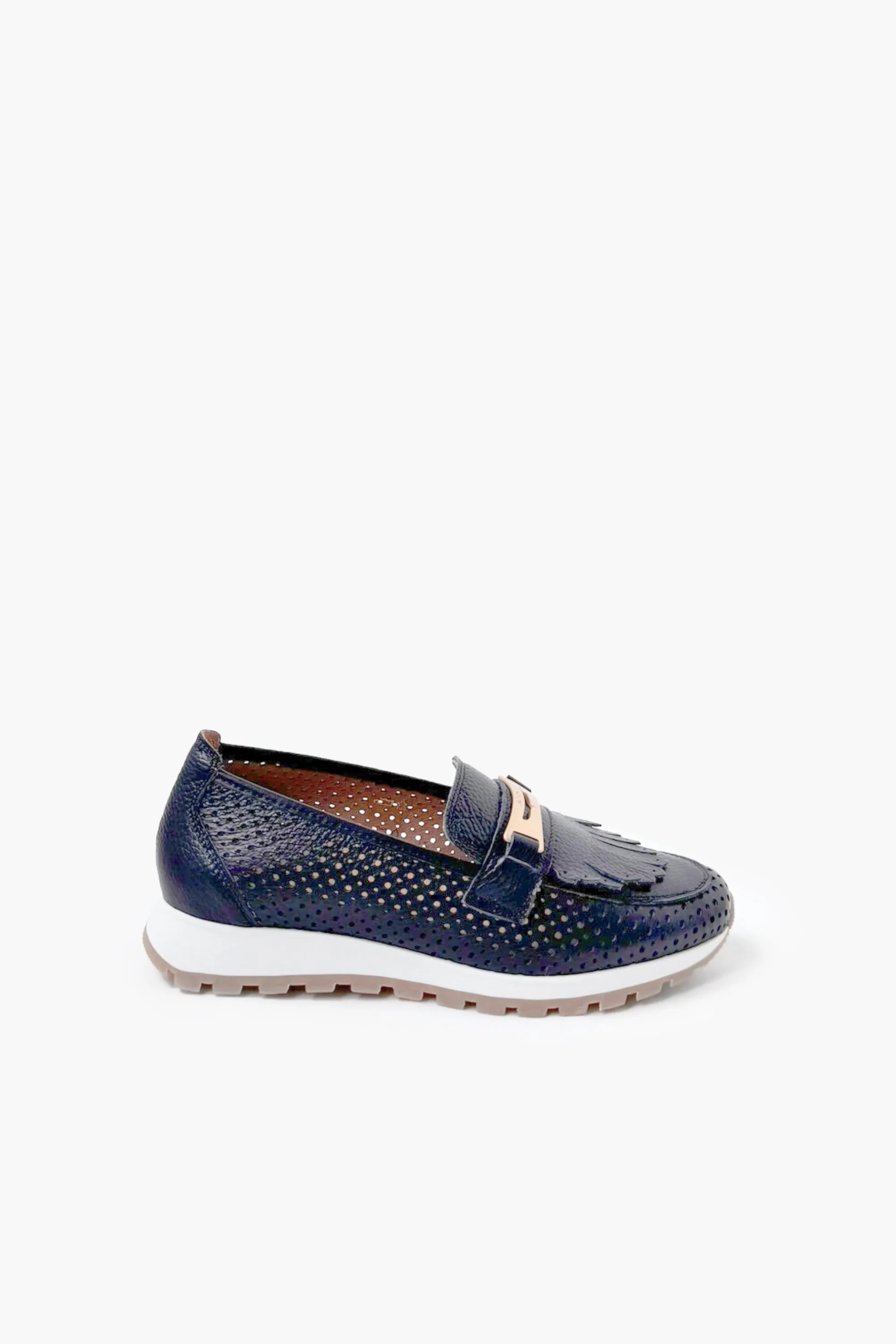 PUNCTURED LEATHER MOCCASINS