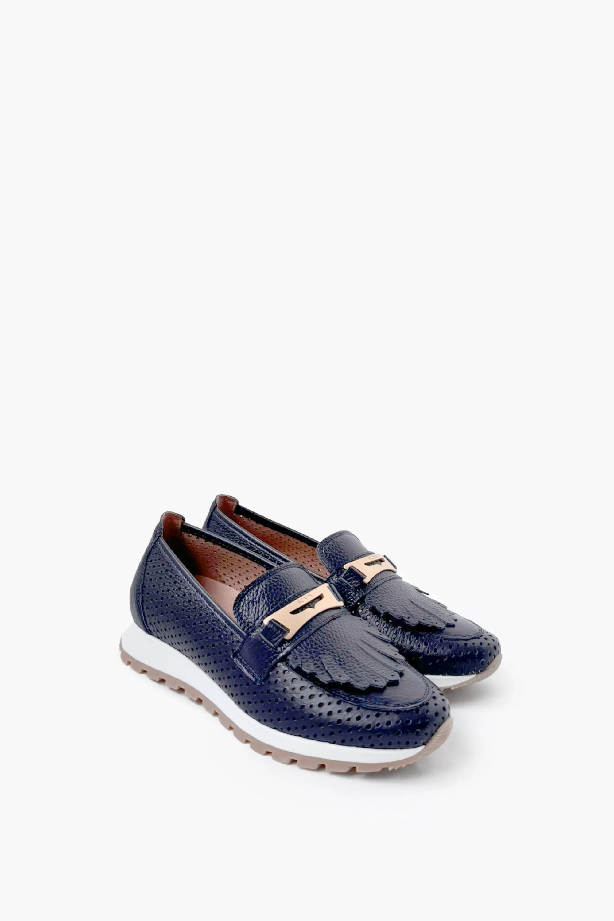 PUNCTURED LEATHER MOCCASINS