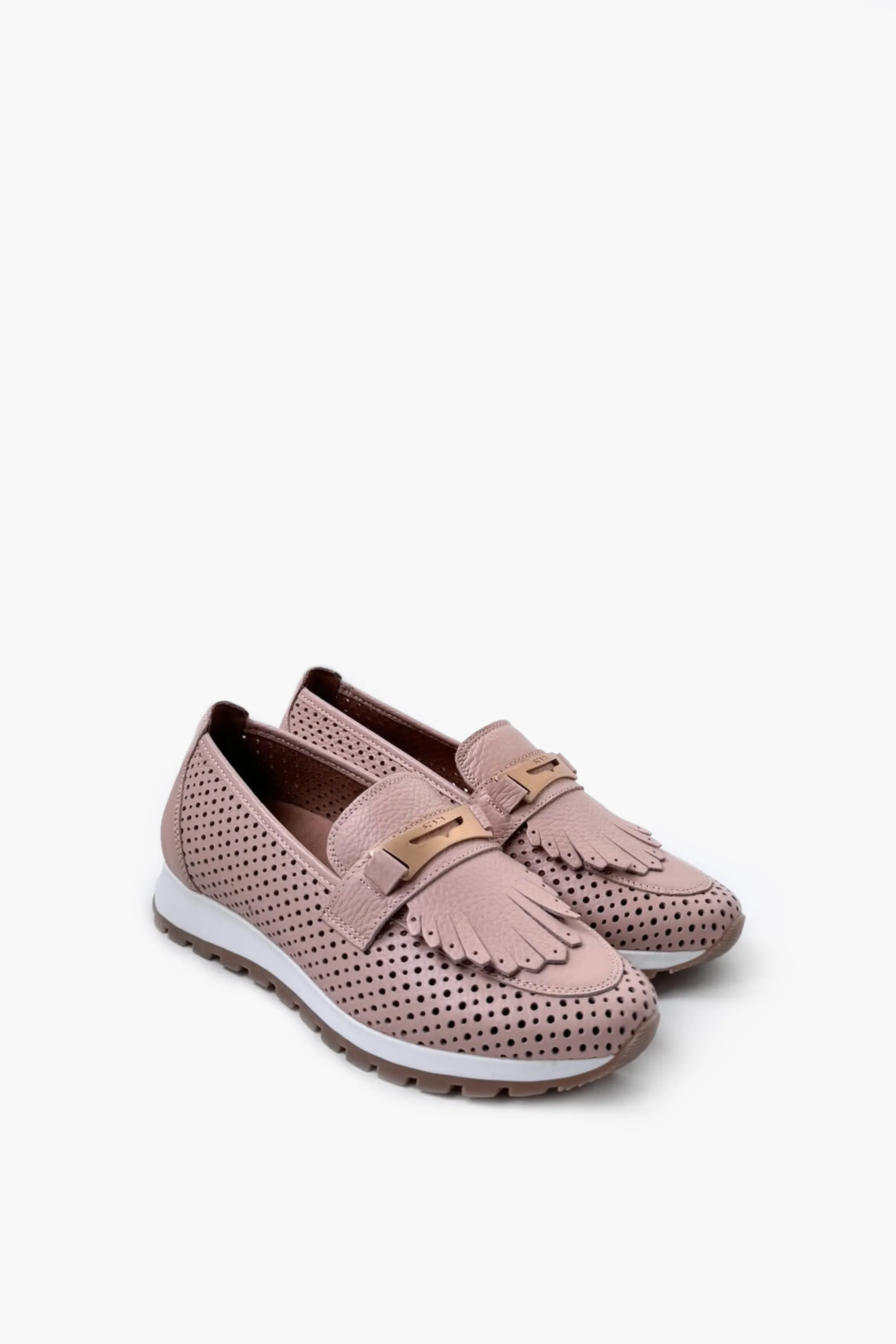 PUNCTURED LEATHER MOCCASINS