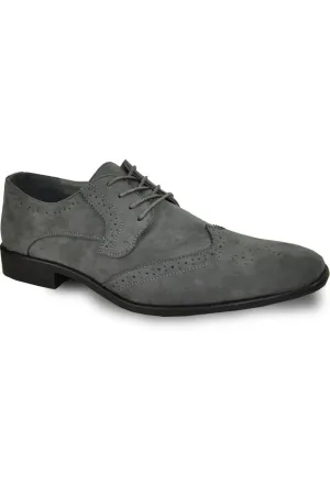"King" Grey Suede Tuxedo Shoes