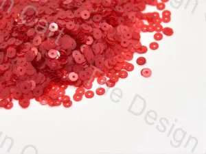 Red Transparent Circular Sequins(Wholesale)