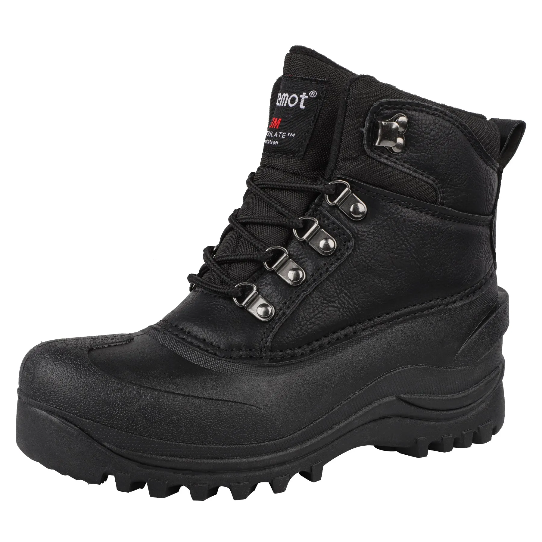 riemot Women's Snow Boots Black Waterproof & Slip-resistant Snow Boots
