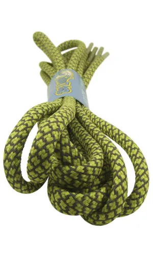 Rope Style Round Reflective Lemon Yellow Laces - 5mm wide