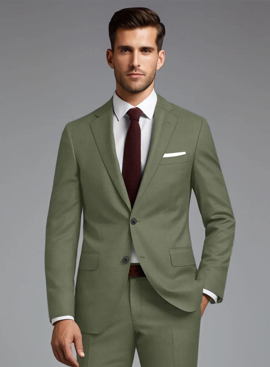 Scabal Fern Green Wool Suit