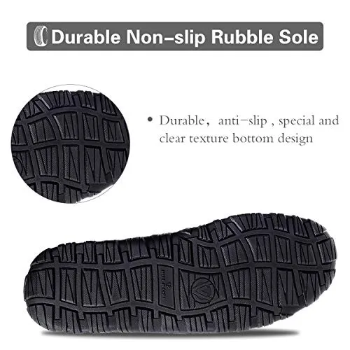 shoeslocker for Men Slippers Microsuede Moccasin Memory Foam House Shoes Black Size 11