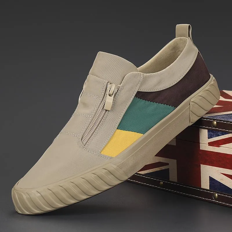 Solid color casual breathable slip-on shoes