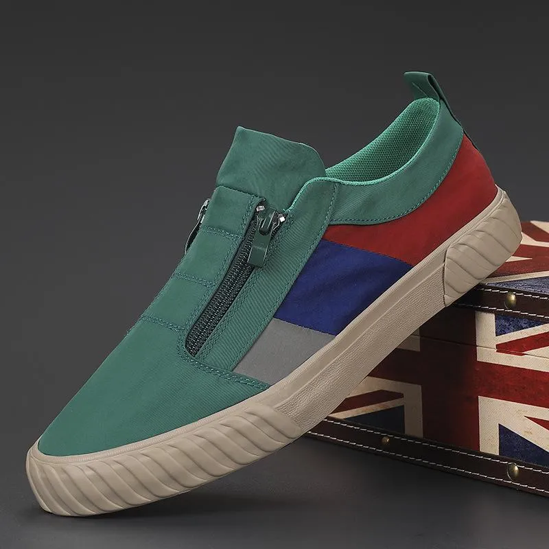 Solid color casual breathable slip-on shoes