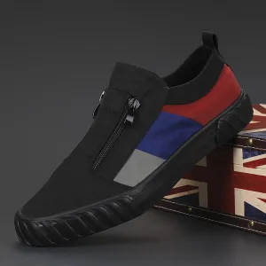 Solid color casual breathable slip-on shoes