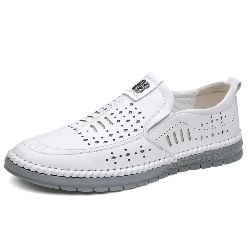 Summer new business casual breathable leather shoes