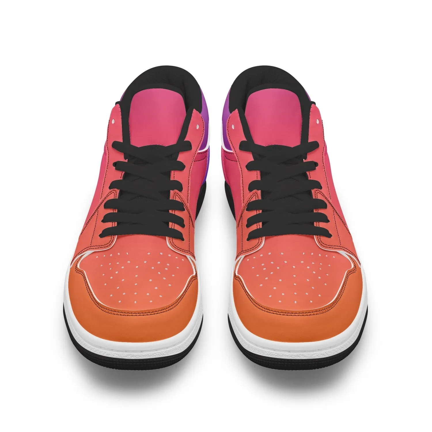 Sunset Tones Type 2 Low-Top AJ1 Leather Sneakers