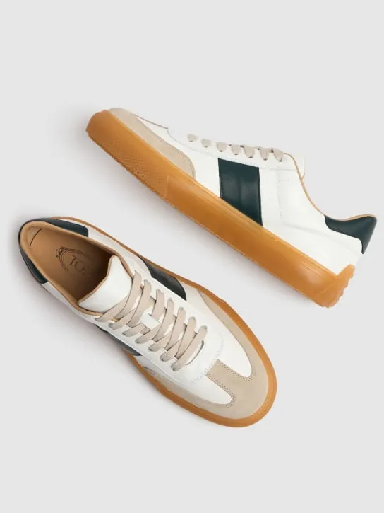 Tod&#x27;s   Suede &amp; leather low top sneakers 