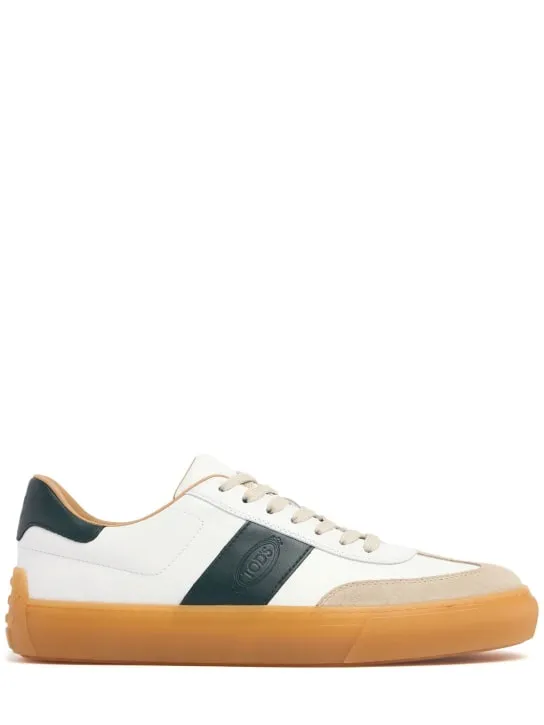Tod&#x27;s   Suede &amp; leather low top sneakers 