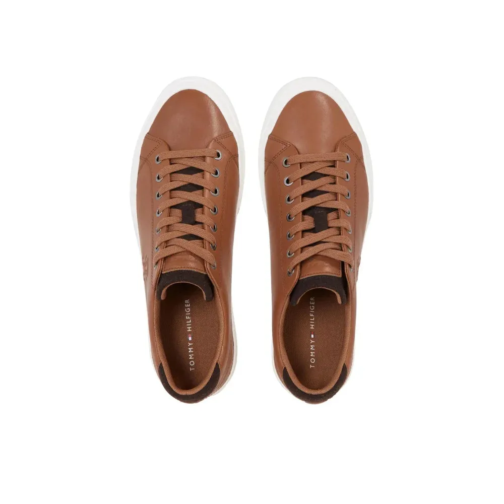 Tommy Hilfiger Th Hi Vulc Street Low Lth Prem Sneakers Men FM0FM04818-TAN