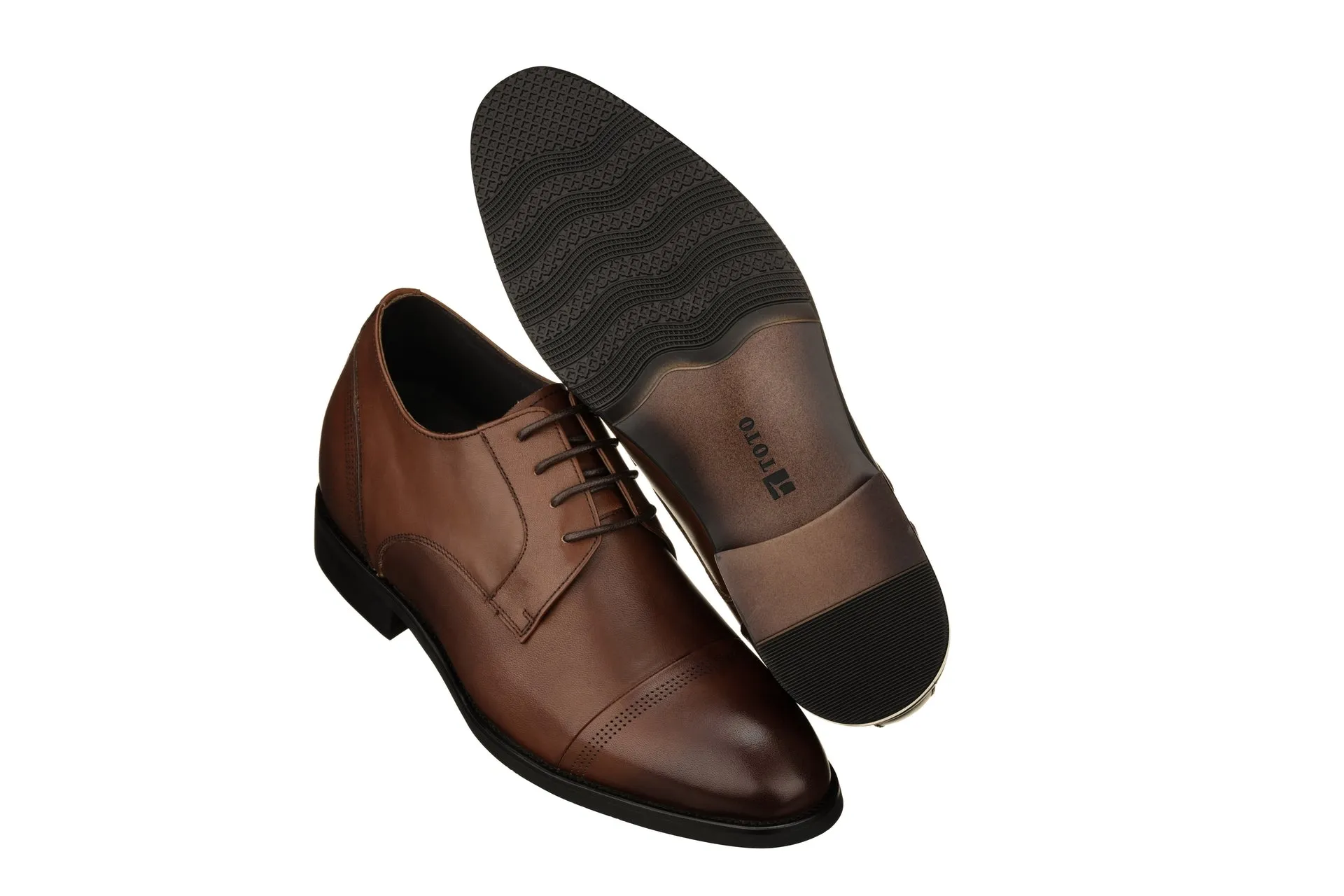 TOTO - K9278 - 2.8 Inches Taller (Dark Brown) - Dress Oxford