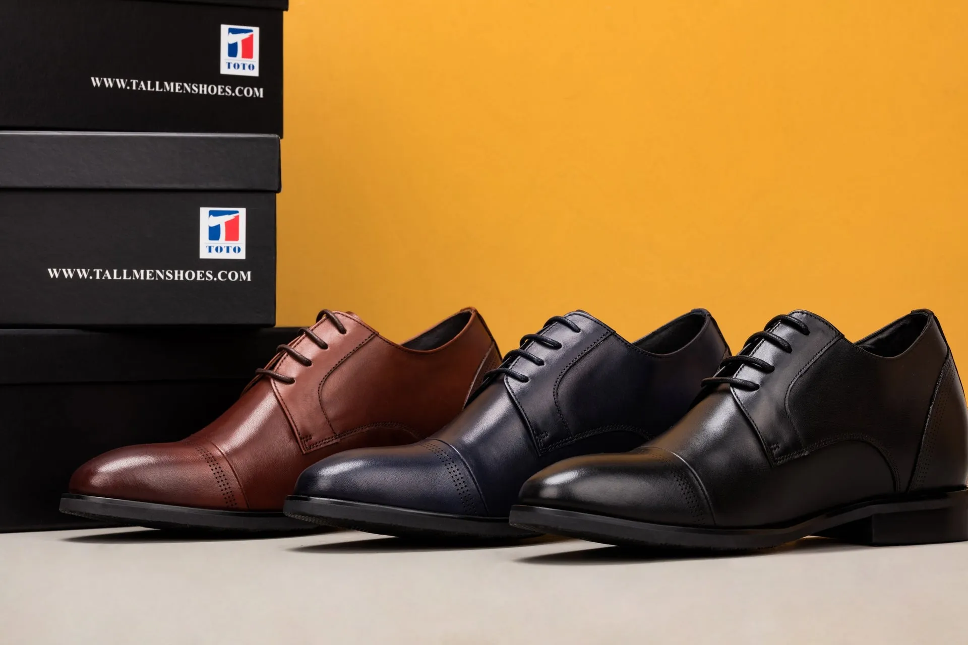 TOTO - K9278 - 2.8 Inches Taller (Dark Brown) - Dress Oxford