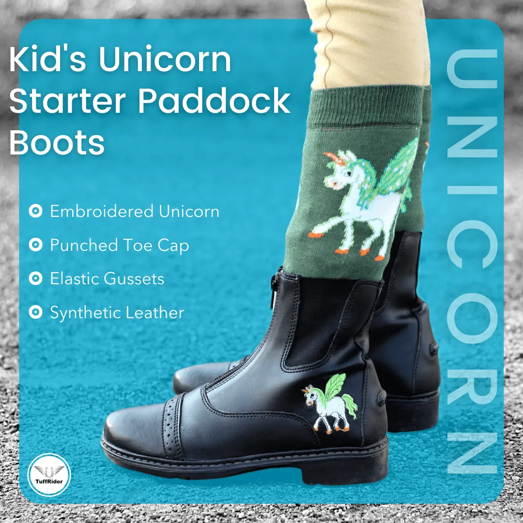 TuffRider Children's Unicorn Starter Front Zip Paddock Boots