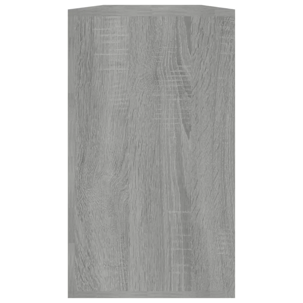 vidaXL Shoe Bench Grey Sonoma 80x24x45 cm Engineered Wood