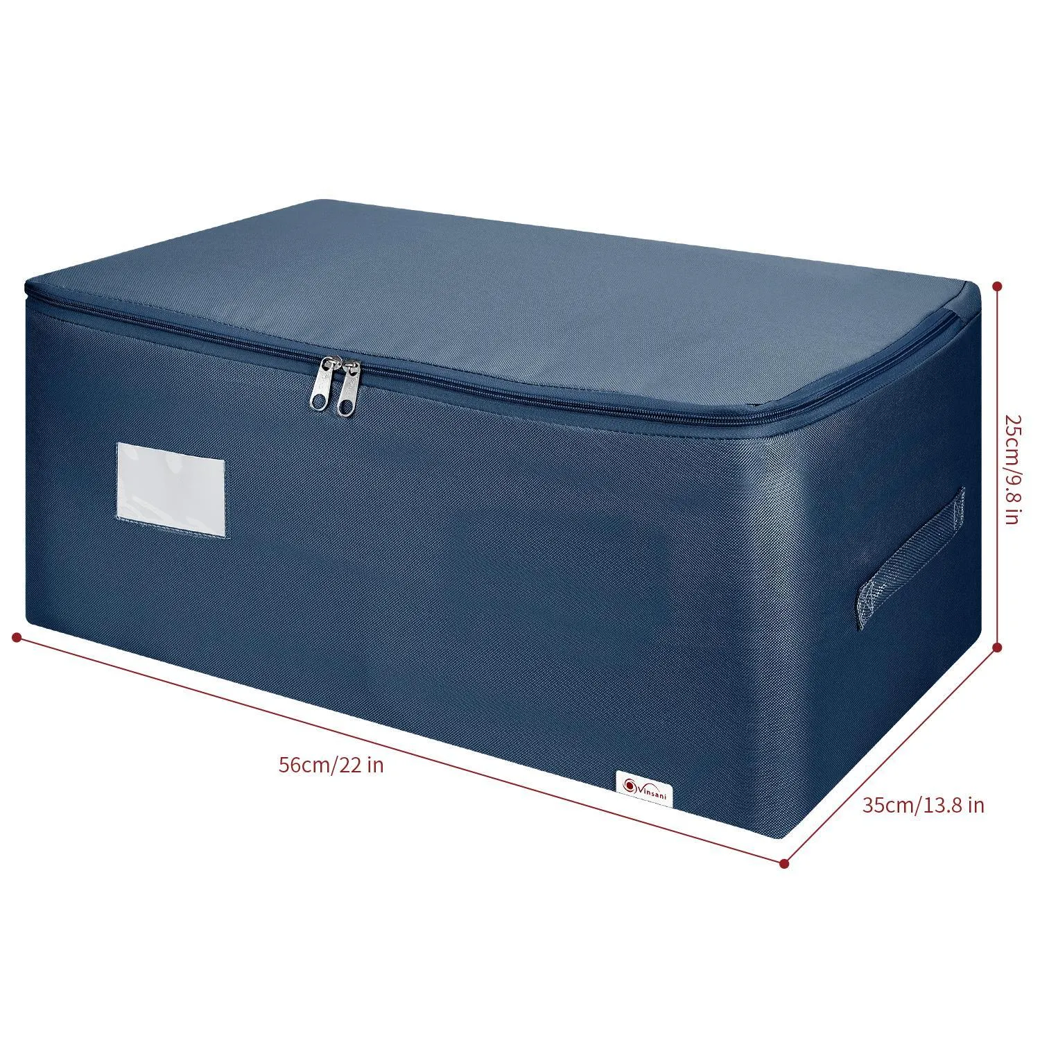 Vinsani 1pk storage bags medium blue 1010293