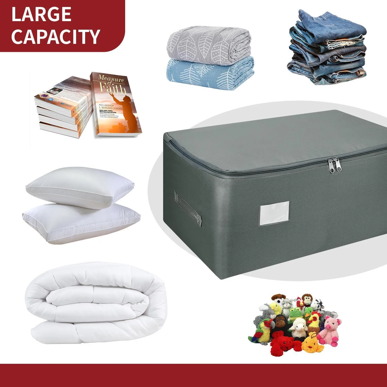 Vinsani 1pk storage bags medium dgrey 1010291
