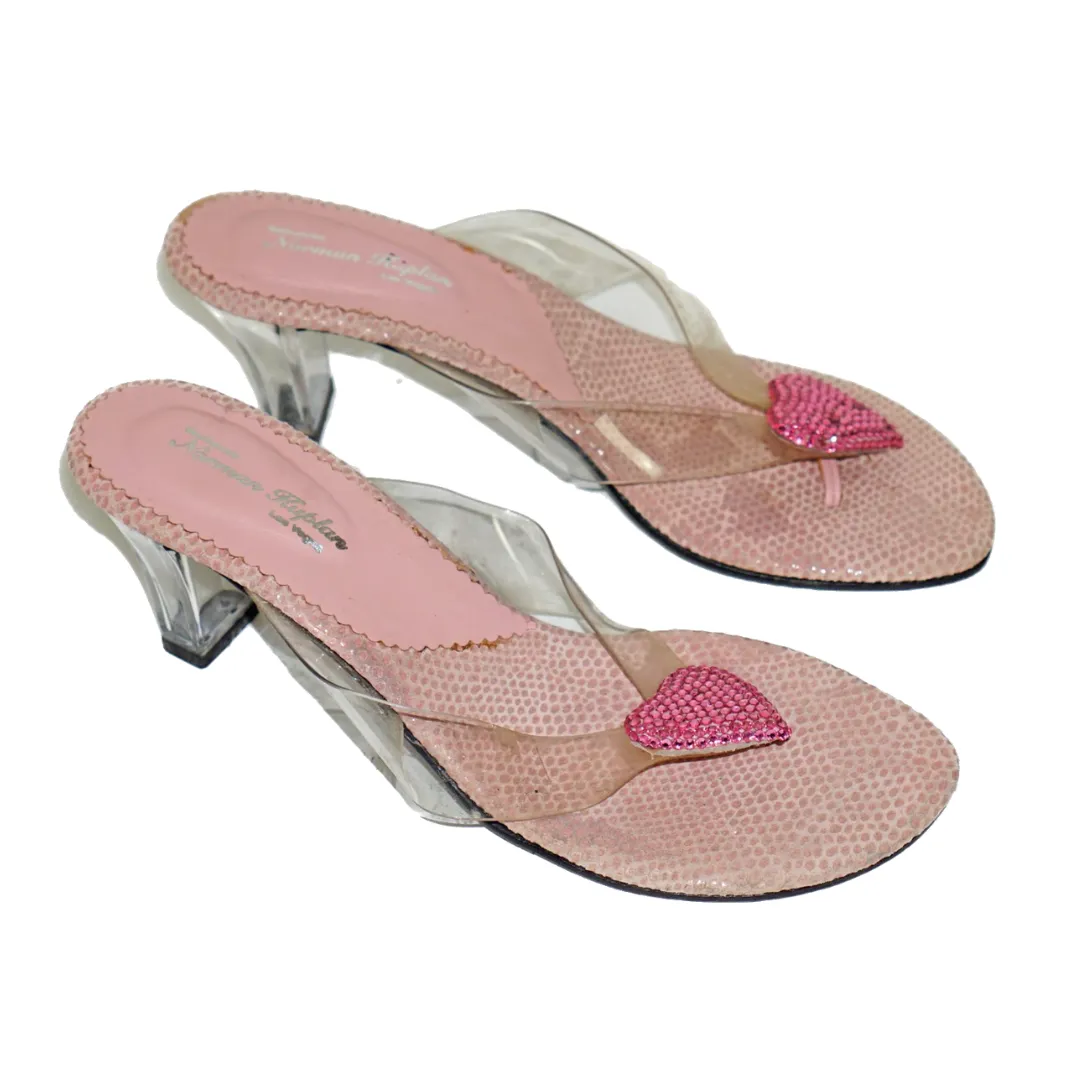 VINTAGE Norman Kaplan Heart Heeled Sandals