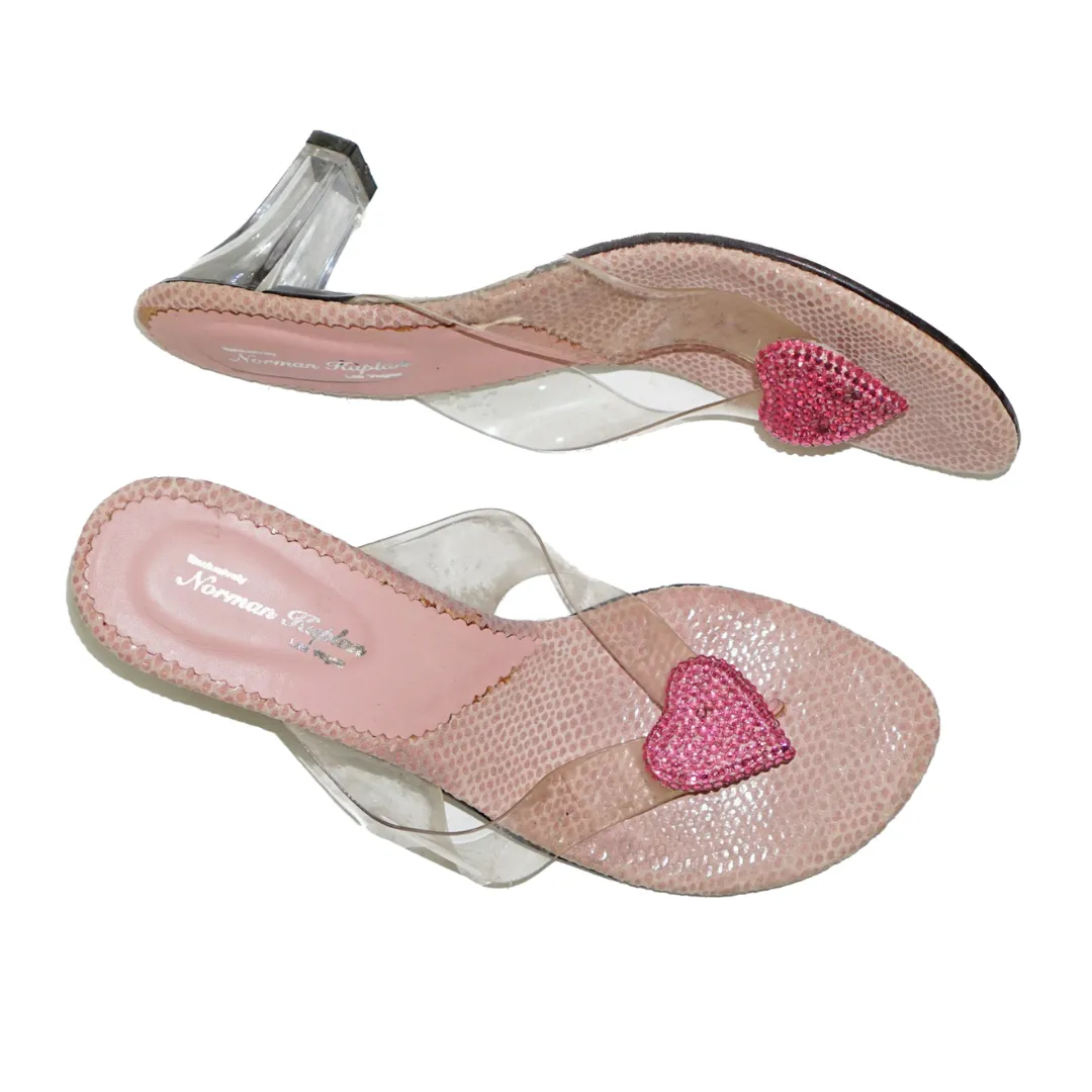 VINTAGE Norman Kaplan Heart Heeled Sandals