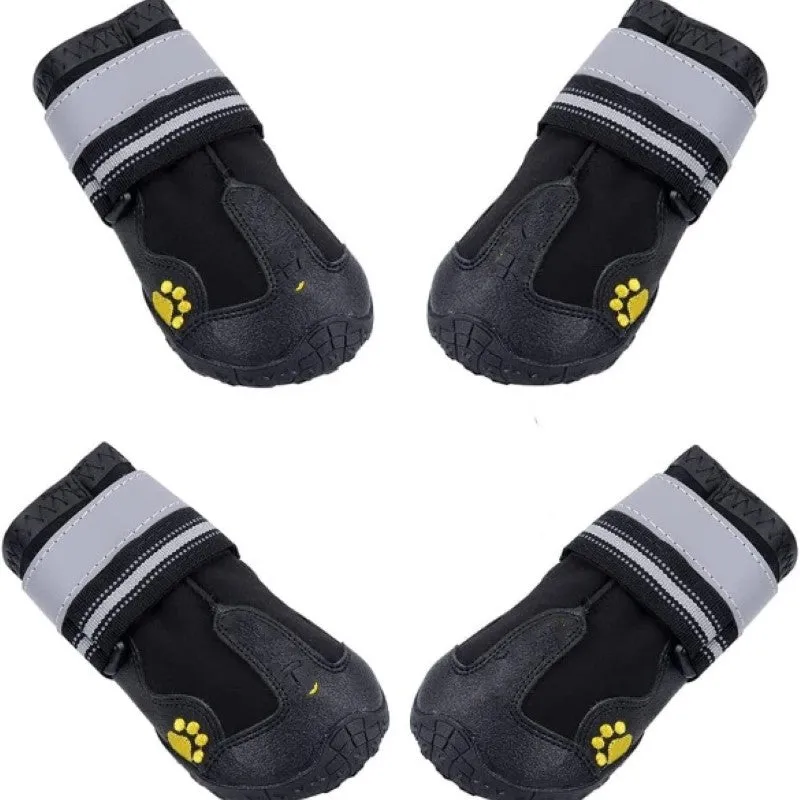 Waterproof Shoes For Dogs With Reflective Strips Rugged Anti-Slip Sole
